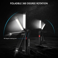 LED Worklight Flashlight, COB Rechargeable Lights with Magnetic Base 360 Degree Rotate and 4 Modes Flood Light Inspection Construction Light for Car Repair, Household and Emergency Use.