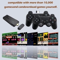 Wireless video games for tv gaming Retro gaming console with Game Stick 1080p Plug & Play TV Video Game Set for 2 player with 9Emulator for Kids & Old School Station Video Game