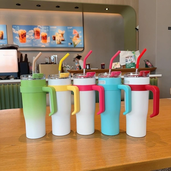 rmos Flask with Straw 48.2 fl oz (1,250 ml) Large Capacity Water Bottle Vacuum Cold Insulated Stainless Steel Tumbler Includes Lid with Holes Stays Wet Sweat Free