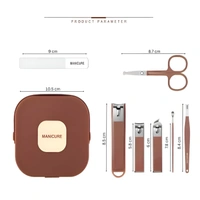 Essentials Manicure Set Nail Clippers Kit Manicure Pedicure Set, 8 Pcs Professional Stainless Steel Pedicure Care Tools Women Travel Grooming Kit