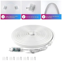 Vision 5 Meters LED Neon RGB Strip Light, Smart App Control, Remote Control, Multi-Colour Magic Lighting with USB, 6 Mounting Clips Music Modes, Custom Colors, Timing, Light Follow Sounds