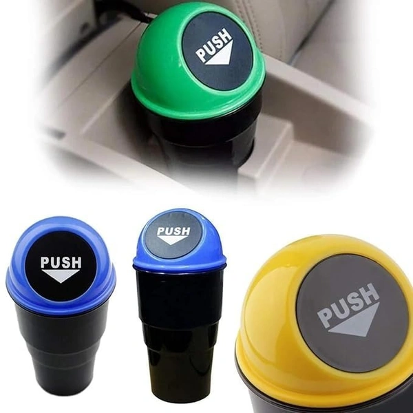 Car Dustbin Waste Management Bin for Car, Office, Home & Vehicle – Car Accessories, Portable Garbage Organizer with Lid, Small Trash Box for Table, Desk, Kitchen & Travel (Black)