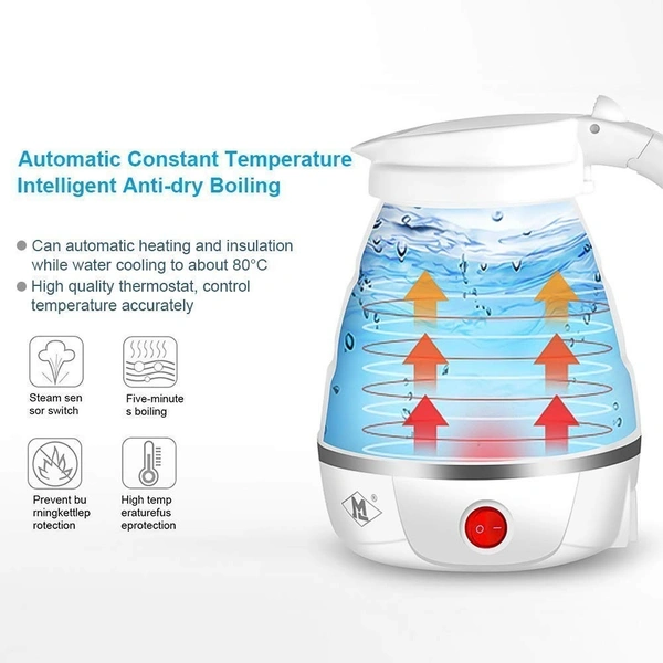  Electric Hot Water Kettle (600-Watt) Portable kettle for Picnic|Foldable Kettle for Hot water For instant Tea & Coffee Maker