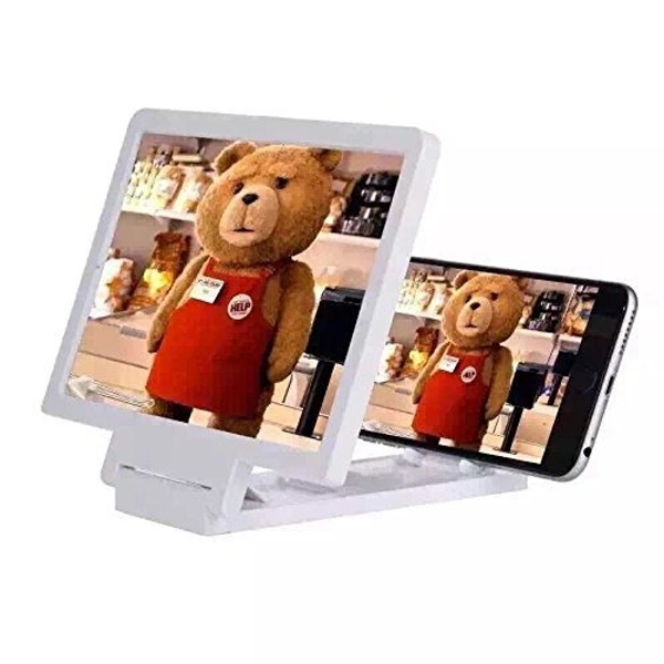 Universal Mobile Phone Screen Magnifier & 3D Enlarge Stand to Increase Screen Size Upto 3X