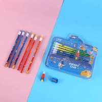 Stationary Set for Kids, Cartoon Theme Stationary Kit for Boys, Pencil Set for Kids, Eraser Set for Kids, - Stationary Kit Set for Boys/Birthday Gifts for Kids (GP 8001-E)