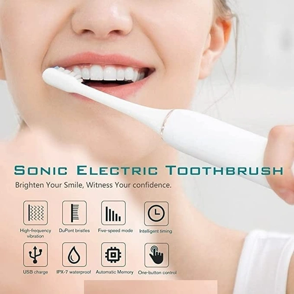 Sonic X3 electrical toothbrush for adults with 6 operating modes, with extra heads