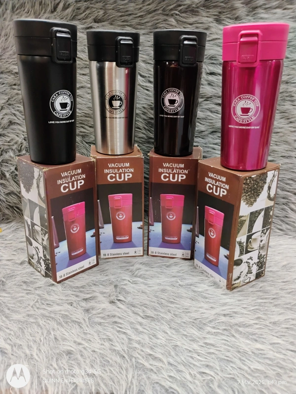 380ml Stainless Steel Insulated Coffee Mug with Smart  Display - Leak-Proof, Vacuum-Sealed Travel Mug