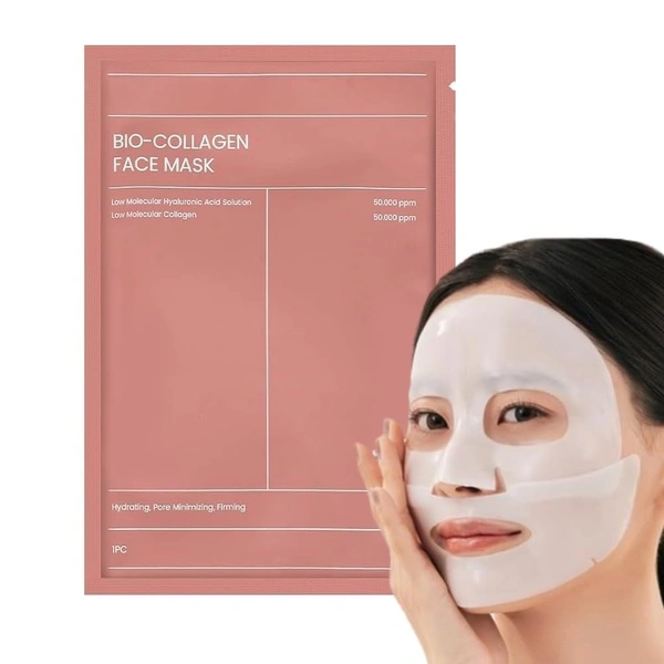 Bio-Collagen Overnight Face Mask|Korean Glass Skin Hydrogel Mask for Deep Hydration,Pigmentation,Anti-Aging&Pore Minimizing|Hyaluronic Acid,Niacinamide,Vitamin E&Centella