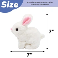 Hopping Walking Bunny Toy with Sounds, Jumping Rabbit Wiggling Ears, Twitching Mouth and Nose, Educational Interactive Bunny Rabbit Toy for Baby Kids
