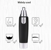 3 in 1 Electric Nose & Ear Hair Trimmer for Men & Women | Dual-edge Blades |Painless Nose and Ear Hair Remover Trimmer Eyebrow Flawless Electronic (Black)