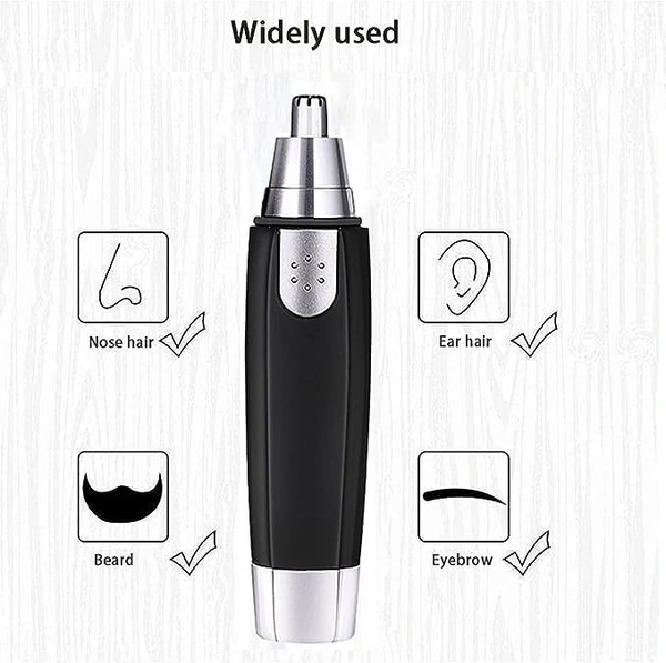 3 in 1 Electric Nose & Ear Hair Trimmer for Men & Women | Dual-edge Blades |Painless Nose and Ear Hair Remover Trimmer Eyebrow Flawless Electronic (Black)