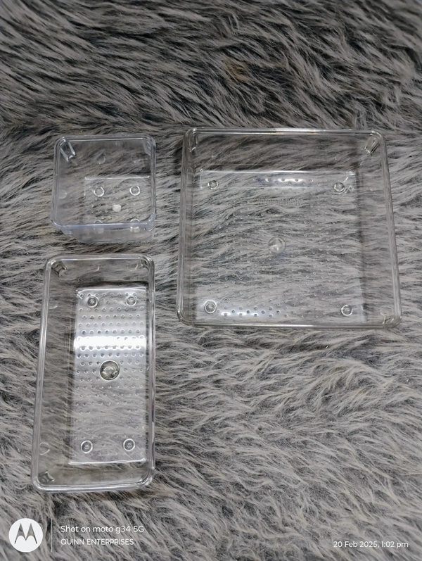  Acrylic Cosmetics Drawer Organizer Storage Bins With Various Size For Kitchen, Office, Bathroom, Vanity Makeup Organiser - MEDIUM 3*6 INCH