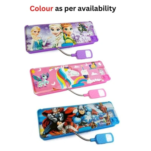  Multipurpose Magnetic Pencil Box with LED Lamp and Sharpeners