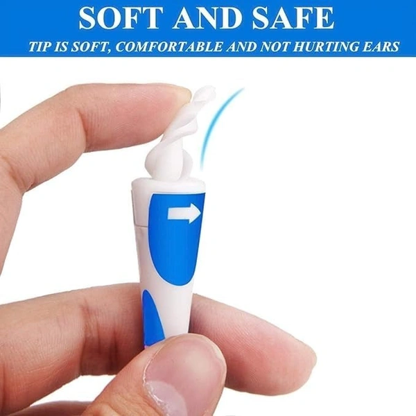 Plastic Ear Wax Vac Remover Kit And Ear Cleaner Smart Swab Easy Earwax Removal with 16 Disposable Soft Tips Ear Wax Cleaner (Smart swab)