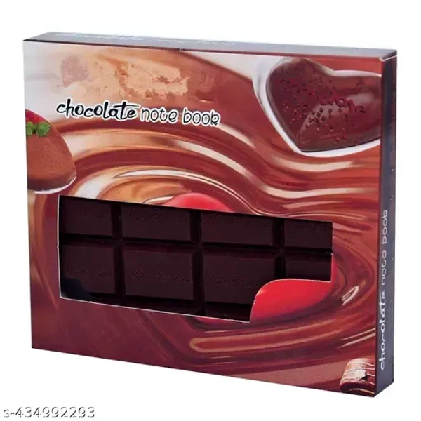 Chocolate scented Chocolate Memo Pad Half Eaten Notebook Day Planner Blank Pages (Brown) School Stationery Items for Girls, Boys, Unisex, chocolate dairy small book notebook