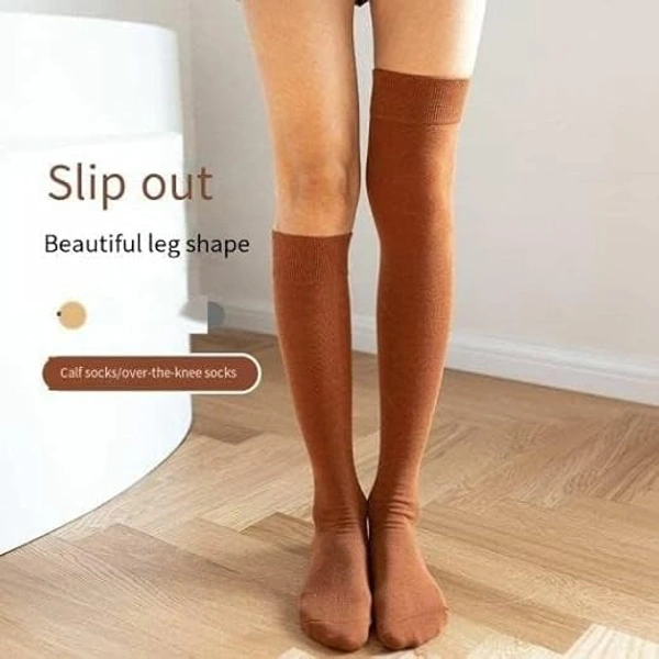 Wool Warm Thigh High Socks | Knitted Thick Thermal Woolen Socks for Women Winter Wear Knee Length | Knee High Leg Warmers Long Socks Boot Cuffs Knee Cap | Stocking Girls