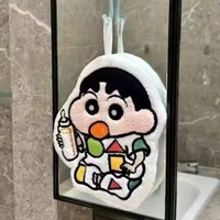 Cute Shinchan Hanging Hand Towel, Ultra-Soft Cartoon Face Towel, Super Absorbent Kids & Adults Use, Quick Dry Multipurpose Hand Cloth for Bathroom, Kitchen & Travel (1 PCS)