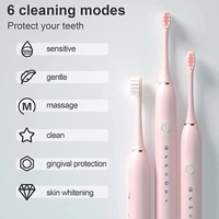 Sonic X3 electrical toothbrush for adults with 6 operating modes, with extra heads
