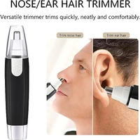 3 in 1 Electric Nose & Ear Hair Trimmer for Men & Women | Dual-edge Blades |Painless Nose and Ear Hair Remover Trimmer Eyebrow Flawless Electronic (Black)