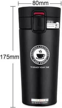 380ml Stainless Steel Insulated Coffee Mug with Smart  Display - Leak-Proof, Vacuum-Sealed Travel Mug