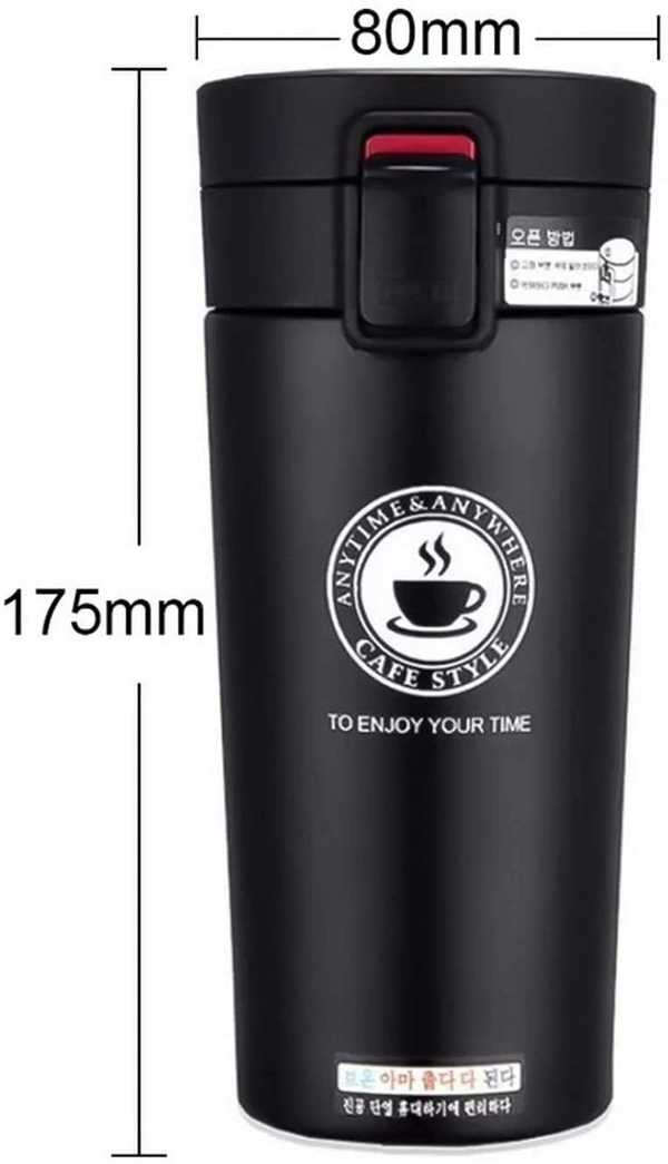 380ml Stainless Steel Insulated Coffee Mug with Smart  Display - Leak-Proof, Vacuum-Sealed Travel Mug