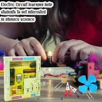 SP Electron Science School Projects Experiment Kits Fan Light Bulb and Motor Electric Circuit Physics Practice Science Learning Skills Teaching Materials (Set of 10)