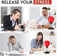Desktop Punching Bag | Stress Buster Desktop Punching Bag - Suctions to Your Desk, Heavy Duty Stress Relief Ball