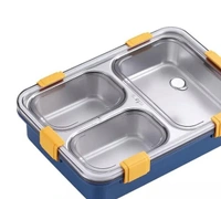 3 Compartment lunch box Stainless Steel 