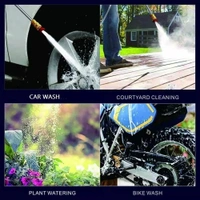 (Double Battery) Cordless Portable Wireless Pressure Washer Gun 48V 12000mAh High Pressure Water Gun for Car Wash and Bike Cleaning with Adjustable Nozzle and 5M Hose Pipe
