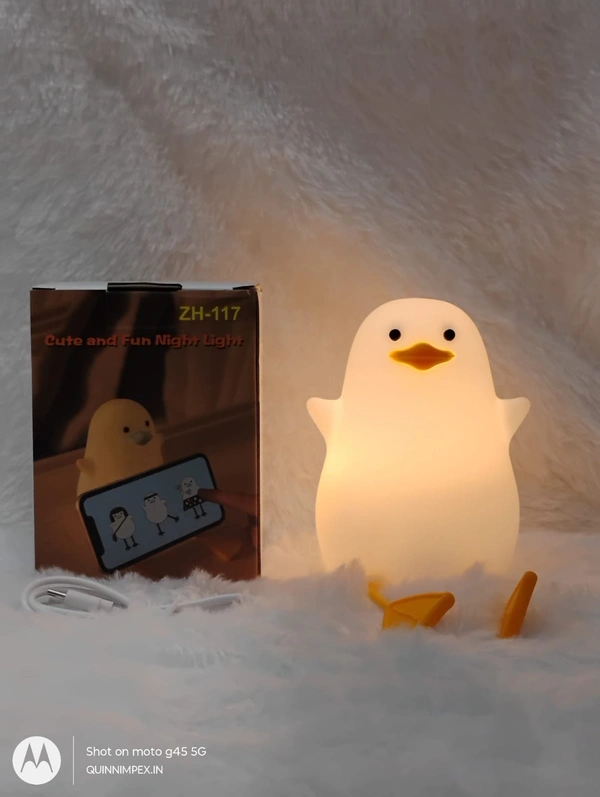 Silicone Duck Soft Touch LED Night Light for Kids Girls Boys