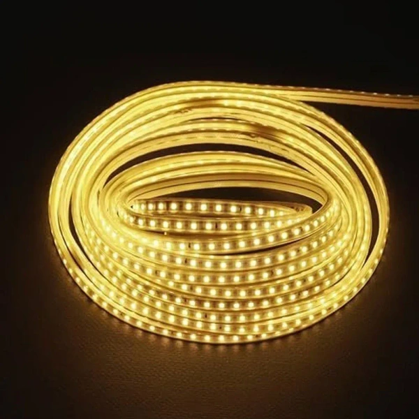 Flexion Plug n Play 5m LED Rope Light 96LED/Meter Strip | Warm White 3000K| Waterproof IP65 Certified Festive Light | 5M - Outdoor Lights for Balcony Decor, Home Decor & Interior Decor