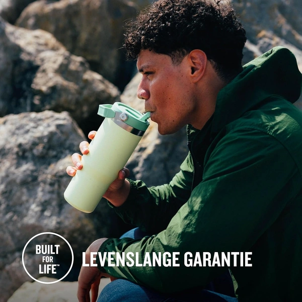OG Stanley IceFlow Flip Straw Water Bottle With Straw 0.89L - Keeps Cold for 12+ Hours - Leakproof - Stainless Steel Water Bottle - BPA Free Travel Mug - Easy to Carry - Dishwasher Safe