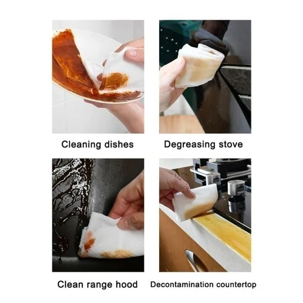 80 pcs Kitchen Cleaning Wipes | Strong Decontamination Kitchen Wipes | Disposable Kitchen Wet Wipes Household Cloth Towel For Removing Grease Stains And Cleaning Glass Table Wet Tissue Wipes