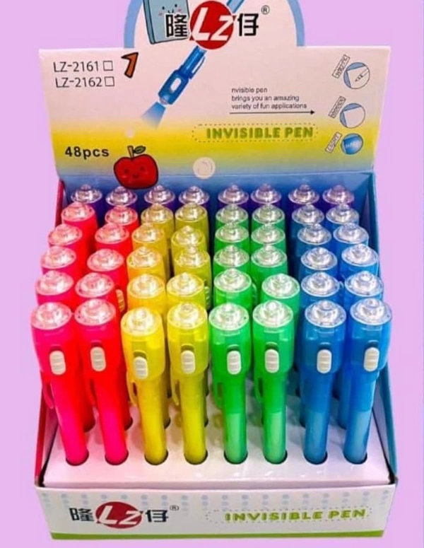  Invisible Magic Pen For Kids With Uv Light Invisible Ink Magic Pen - Birthday Return Gifts For Kids - Multicolour