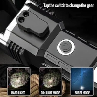 Rechargeable Hammer Torch Light – 6 in 1 LED 3W Torch Flashlight with Glass Breaker & Seat Belt Cutter, Long Distance Beam, Water Resistant, Portable Emergency Rechargeable Light for Home & Outdoor