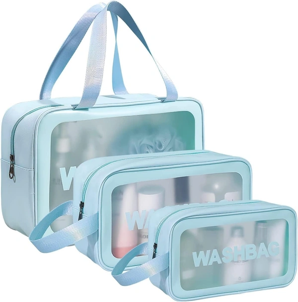 Clear Makeup Pouch Set, Cosmetic Organizer Bag 3pcs