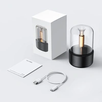 Candlelight Style Aroma Diffuser 120mL Mist Humidifier Warm White Night Light Quiet Essential Oil Diffuser Cool Mist Air Humidifier for Desktop Home Office Bedroom Car AURH