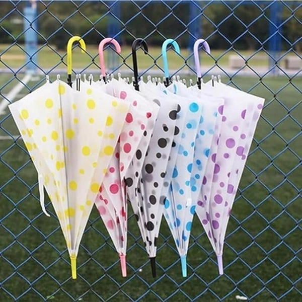 Dotted Clear Kids Umbrella Perfect for Rain