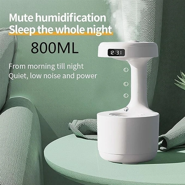 The Floating water machine, or anti-gravity humidifier 2024 Upgrade Cool Mist Desktop with LED Clock Display, Auto Shutdown Power-Off. 800 ml