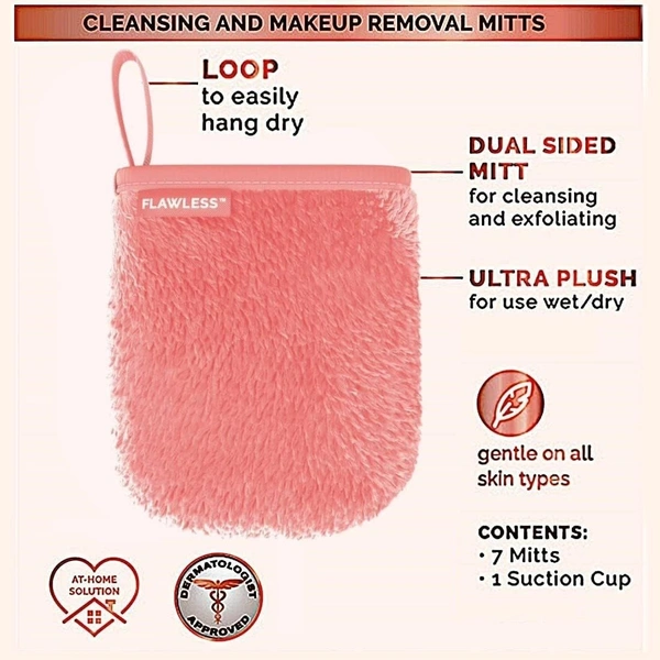 7 in 1 Reusable Makeup Remover cloth, Facial Skin Care Instant cleansing, Puffs Foundation Make Up Wipes, Reusable Washable Make Up Wipes, Clean and Clear Face Towel Safe for Oily, Dry