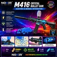 Electric Gel Blaster Gun for Kids & Teens, 7-8mm Crystal Water Beads Shooter, Automatic & Manual Modes, Rechargeable Battery, Long Range Toy Gun(Color as per Availability) (m416 Set)