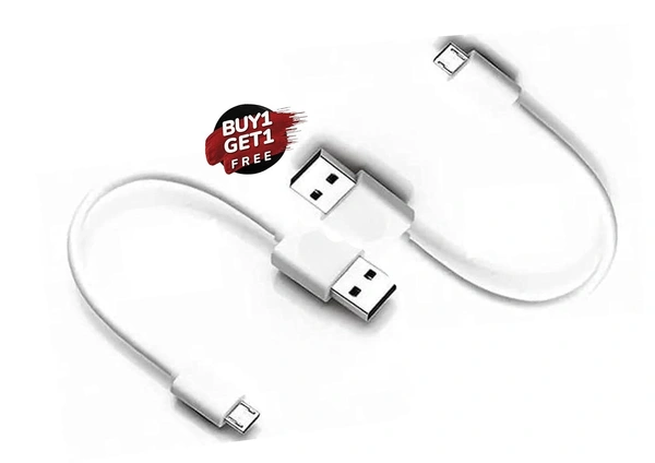 Buy 1 Get 1 Free Branded 0.25M Short Length 2.4A Micro Usb Faster Charging with Data Sync Power Bank Cable (Pack 2)