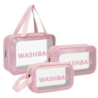 Clear Makeup Pouch Set, Cosmetic Organizer Bag 3pcs
