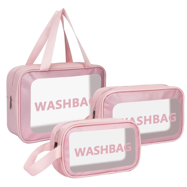 Clear Makeup Pouch Set, Cosmetic Organizer Bag 3pcs