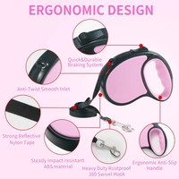 Smart Pet Leash Automatic with Padded Feature and Feather Decoration for Dogs Dog Traction Rope Chain Automatic Retractable Dog Walking Rope Pet Leashes Retractable Pet Leash (3M-15Kg)