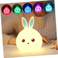 Rabbit Lamp Touch Dimming Bedside Lights Silicon Lamp Tap Lights Kids Night Lights Nursery Night Light Touch Light Kid Night Light