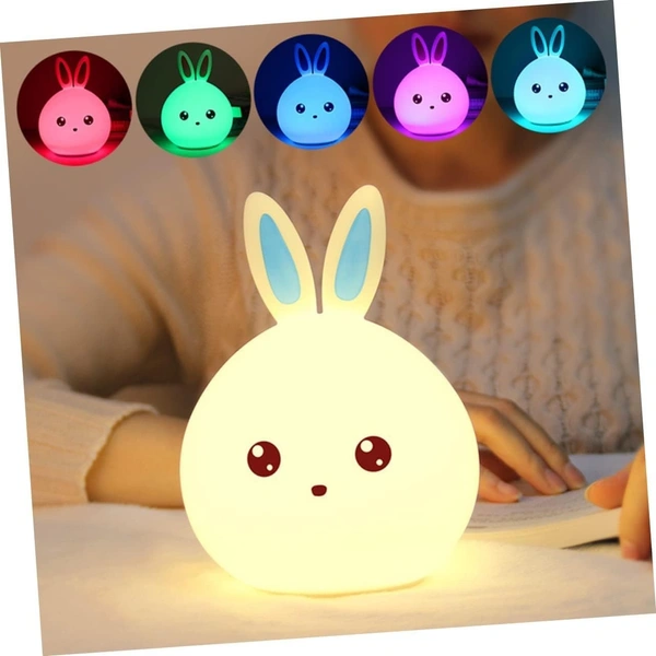 Rabbit Lamp Touch Dimming Bedside Lights Silicon Lamp Tap Lights Kids Night Lights Nursery Night Light Touch Light Kid Night Light