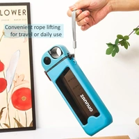 Sports Water Bottle 350ML, Leakproof Square BPA Free Plastic Portable Drinks Bottle, Sturdy and Durable Flat Water Bottle for Sports, Fitness, Gym, Cycling