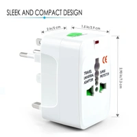 Worldwide Universal Travel Adapter 100V-240V Plug - Worldwide Travel Adapter Compatible in Plugs Used in USA/EU/UK/AU/China/Japan : White