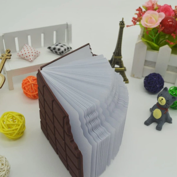 Chocolate scented Chocolate Memo Pad Half Eaten Notebook Day Planner Blank Pages (Brown) School Stationery Items for Girls, Boys, Unisex, chocolate dairy small book notebook